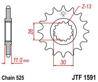 JT звезда передняя JTF1591.16
