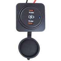 Гнездо зарядное накладное, два порта Type C (10269780)