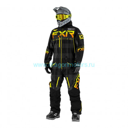 Комбинезон FXR Helium без утеплителя - Char Plaid/Black/Inferno