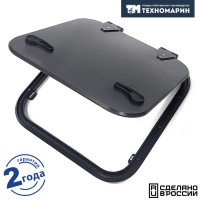 Люк палубный безрамный Пеликан 522x522 R75 (черное исполнение)