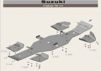 Защита днища для квадроцикла Suzuki Kingquad 700/750 4x4