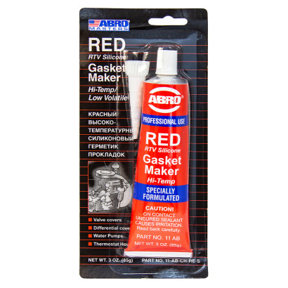 Герметик прокладок силиконовый ABRO MASTERS (красный) 85 г