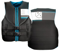 Жилет мужской неопреновый Indy, черный с синим, размер M (10267942)