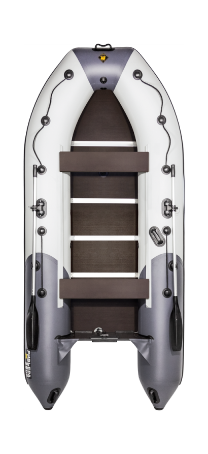 Надувная лодка ПВХ, Ривьера Компакт 3600 СК Комби, светло-серый/графит