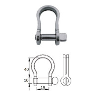 Скоба такелажная плоская с винтовым пальцем 10 мм