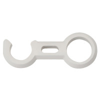 Крючок фиксатор трапа 22мм белый (10269473)