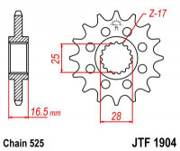 JT звезда передняя JTF1904.17