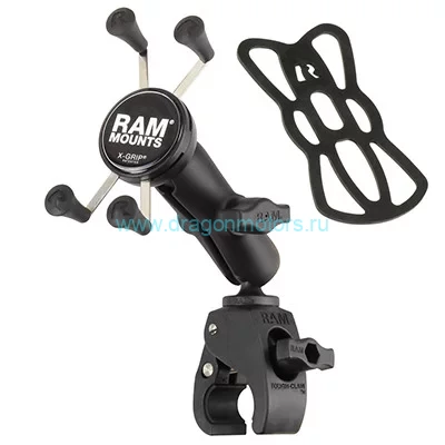 RAM-B-400-HOL-UN7BU крепление RAM для 4-5,5 смартфонов,струбцина малая, муфта 95 мм, шары 25 мм