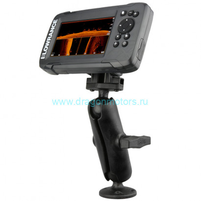 RAP-101-LO12 Композитный двойной шаровой держатель RAM для Lowrance Hook? & Reveal Series