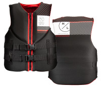 Жилет мужской неопреновый Indy, черный с красным, размер M (10268364)