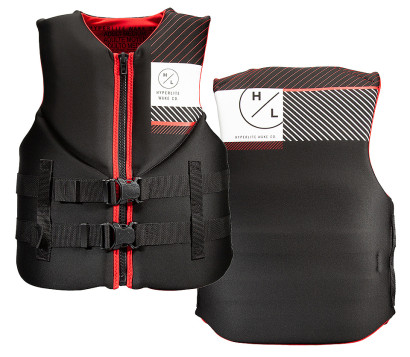 Жилет мужской неопреновый Indy, черный с красным, размер M (10268364)