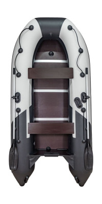 Надувная лодка ПВХ, Ривьера Компакт 3200 СК Комби, светло-серый/черный