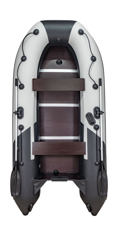 Надувная лодка ПВХ, Ривьера Компакт 3200 СК Комби, светло-серый/черный