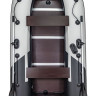 Надувная лодка ПВХ, Ривьера Компакт 3200 СК Комби, светло-серый/черный