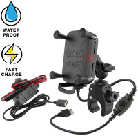 RAM-B-400-A-UN12W-V7M крепление RAM Tough-Charge с X-Grip, беспроводная зарядка, струбцина, шар 25 мм(1)