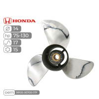 Винт гребной  Skipper для Honda 75-130HP нержавеющий, диаметр - 14", шаг 17"