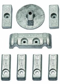 8M0126670 Комплект алюминиевых анодов для MERCURY Verado 200-300 6-Cyl OEM: 97-8M0058677 (Quicksilver)