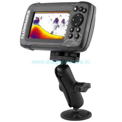 RAP-B-101-LO12 Композитный двойной шаровой держатель RAM для Lowrance Hook? & Reveal Series