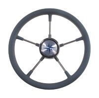 Рулевое колесо RIVA RSL обод серый, спицы серебряные д. 360 мм (VN735022-03)