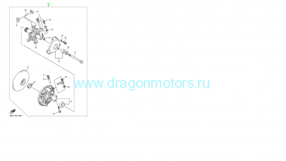 Вариатор ведущий в сборе Yamaha VK 540 - 8GJ-W176G-02-00