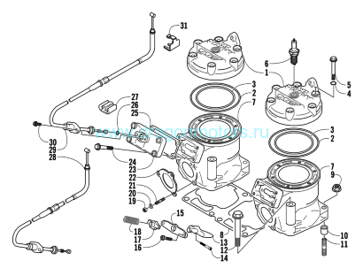 Прокладка выпуска под штаны Arctic Cat Pantera 800 3005-880