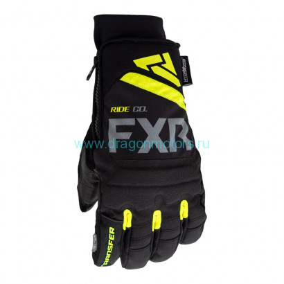 Перчатки FXR Transfer с утеплителем - Black/Hi Vis
