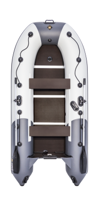 Надувная лодка ПВХ, Ривьера Компакт 3200 СК Комби, светло-серый/графит