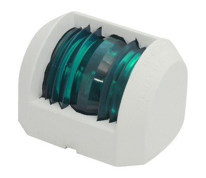 Зеленый бортовой навигационный огонь в белом корпусе. (10005088)