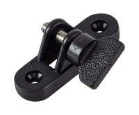 Кронштейн палубный 75 град, винт-барашек, ровное основание, пластиковый черный