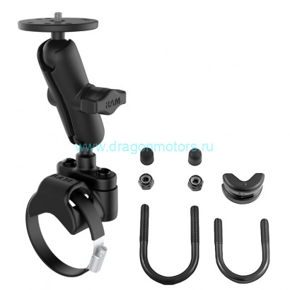 RAM-B-149Z-2-202AU RAM ATV / UTV - двухшар с круглой пластиной и шпилькой 1/4"-20 мм