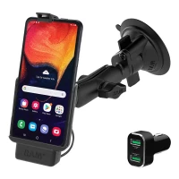 RAM-B-166-SAM9P-2QCCIGU Крепление на присоске RAM Powered для Samsung XCover Pro с зарядным устройством
