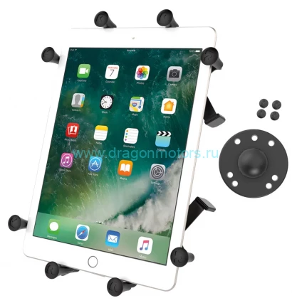 RAM-B-202-UN9U держатель RAM X-Grip для 10" планшетов и др. + шар с круглым основанием 25 мм (1")