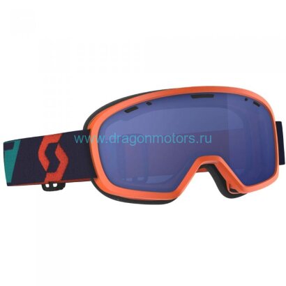 Очки подростковые SCOTT Buzz Pro Snow Cross - orange/blue sky blue