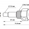 Датчик температуры масла 50-150 гр., сигнализация 120 гр., резьба 3/8"-18NPT, Marine Rocket (OTSA001MR)