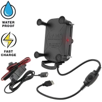 RAM-HOL-UN12WB-V7M крепление RAM Tough-Charge с X-Grip на мото с беспроводной зарядкой, шар 25 мм (1)