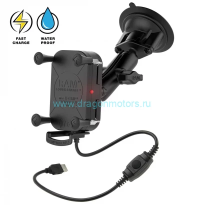 Беспроводная зарядка RAM Tough-Charge 15 Вт на присоске (RAM-B-166-UN12W-1)