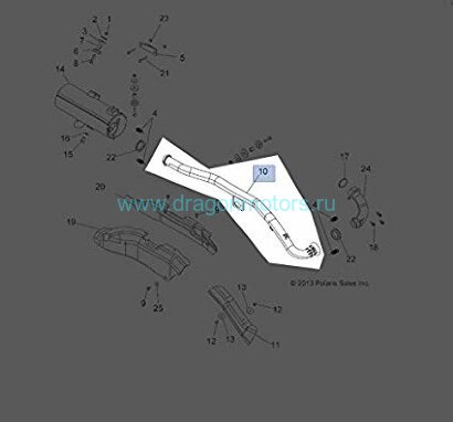 Выхлопная труба Polaris Sportsman 1262378-489