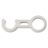 Крючок фиксатор трапа 25мм белый (10269483)