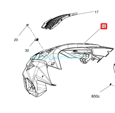 Капот BRP СОММАNDЕR, RANGER, ХТЕRRАIN ВRUТАL 