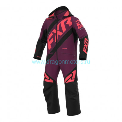 Комбинезон FXR CX с утеплителем - Wine/Coral/Black