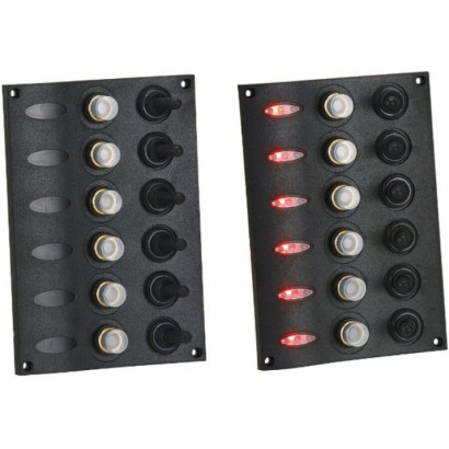 Панель переключателей 6шт со светодиодной подсветкой 116х168х65мм: C91346LED