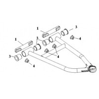 Комплект втулок для верхних рычагов (SM-08175, SM-08176) Polaris SM-08276