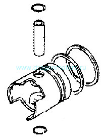803677T01 Поршень для MERCURY/TOHATSU 9.9/15/18 2-Cyl/2-Stroke, ремонт +0.5мм OEM: 779-8036771/803677003, 700-8M0103787/8M0103790 (Quicksilver)
