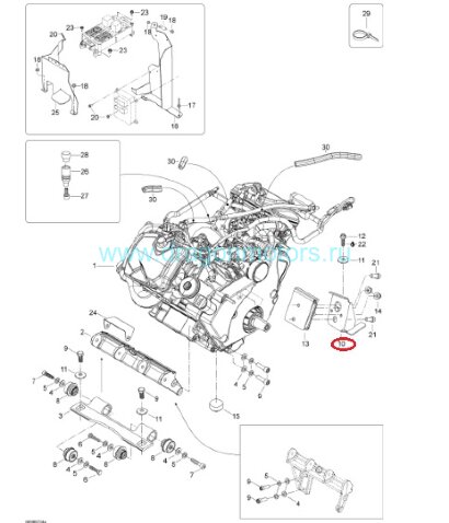 Крепеж демпфера двигателя BRP 605350835
