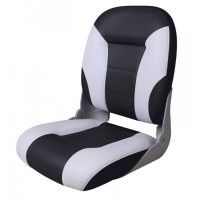 Сиденье мягкое складное Cruistyle III High Back Boat Seat, бело-серое