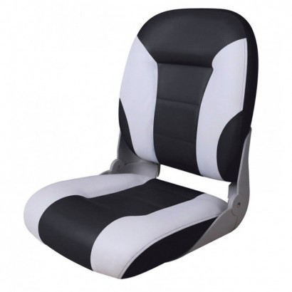 Сиденье мягкое складное Cruistyle III High Back Boat Seat, бело-серое