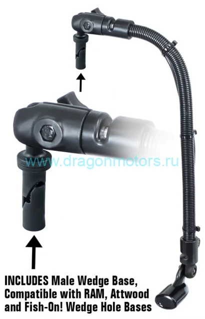RAM-B-316-18-TRA1-354-75 крепление RAM для трансдьюсеров L=50 см, клиновое соединение в трубу, шар 25 мм 1
