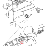 Сальник обоймы гребного вала Suzuki DF8, DF9,9, DF15, DF20 Л.С. (17x30x6) OEM: 09289-17L02-000, 09289-17006-000