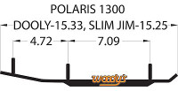 КОНЬКИ WOODYS 1300 НА POLARIS EXTENDER III