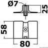 Osculati 43.276.01 - Алюминиевый анод-пластина для Yamaha 80 x 58 мм